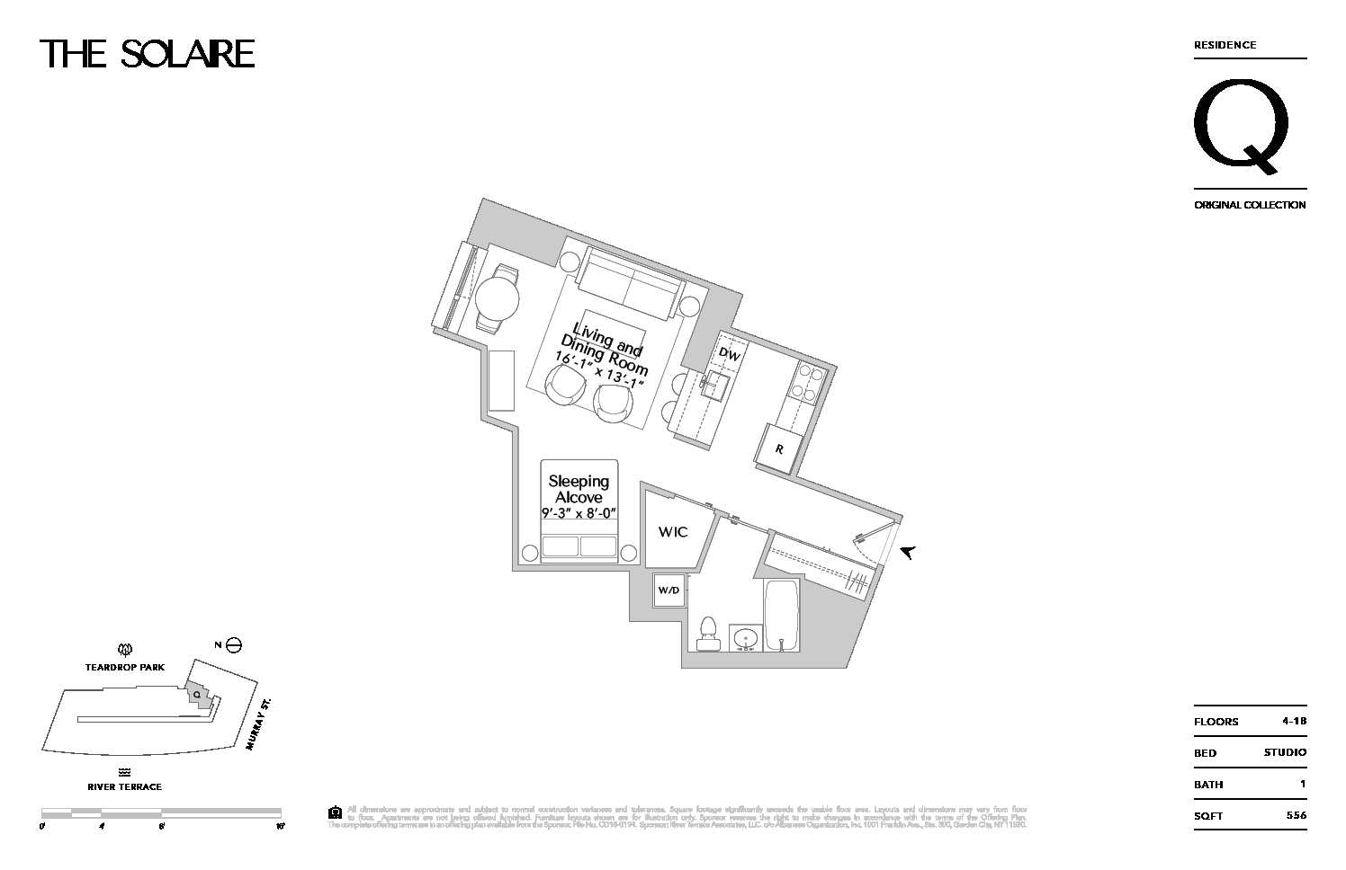 Floorplan for 20 River Terrace, 12Q