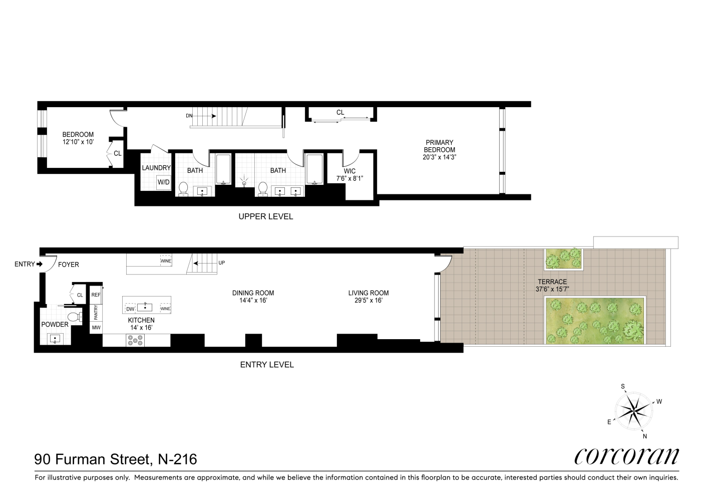 Floorplan for 90 Furman Street, N216