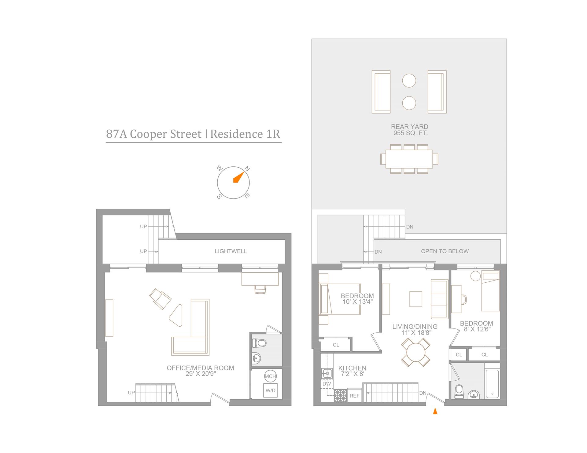 Floorplan for 87 Cooper Street, 1R