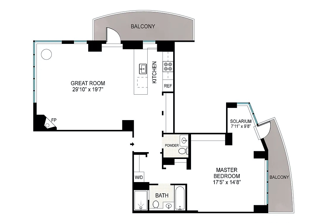 Floorplan for 205 East 59th Street, 14A