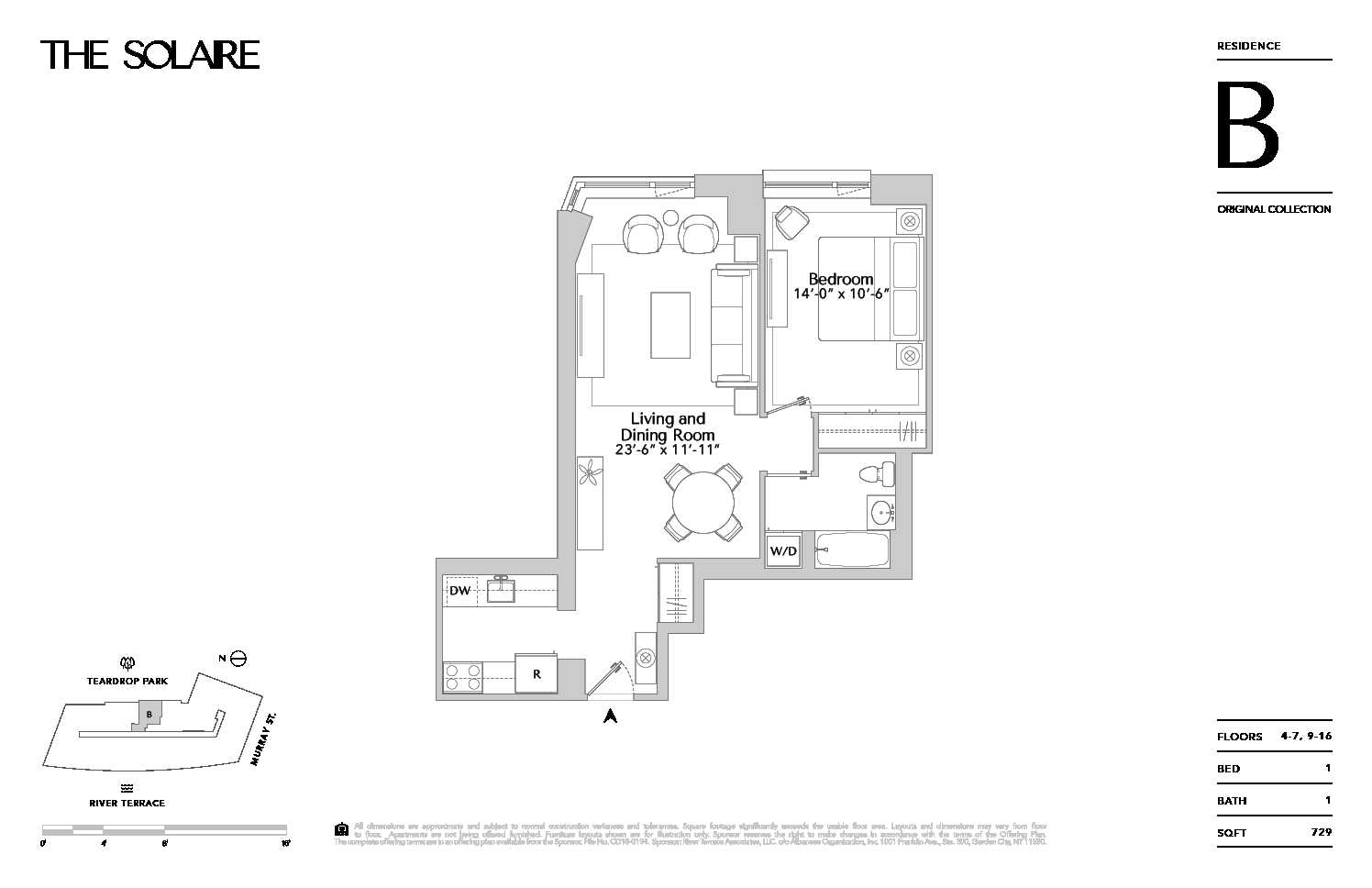 Floorplan for 20 River Terrace, 12B