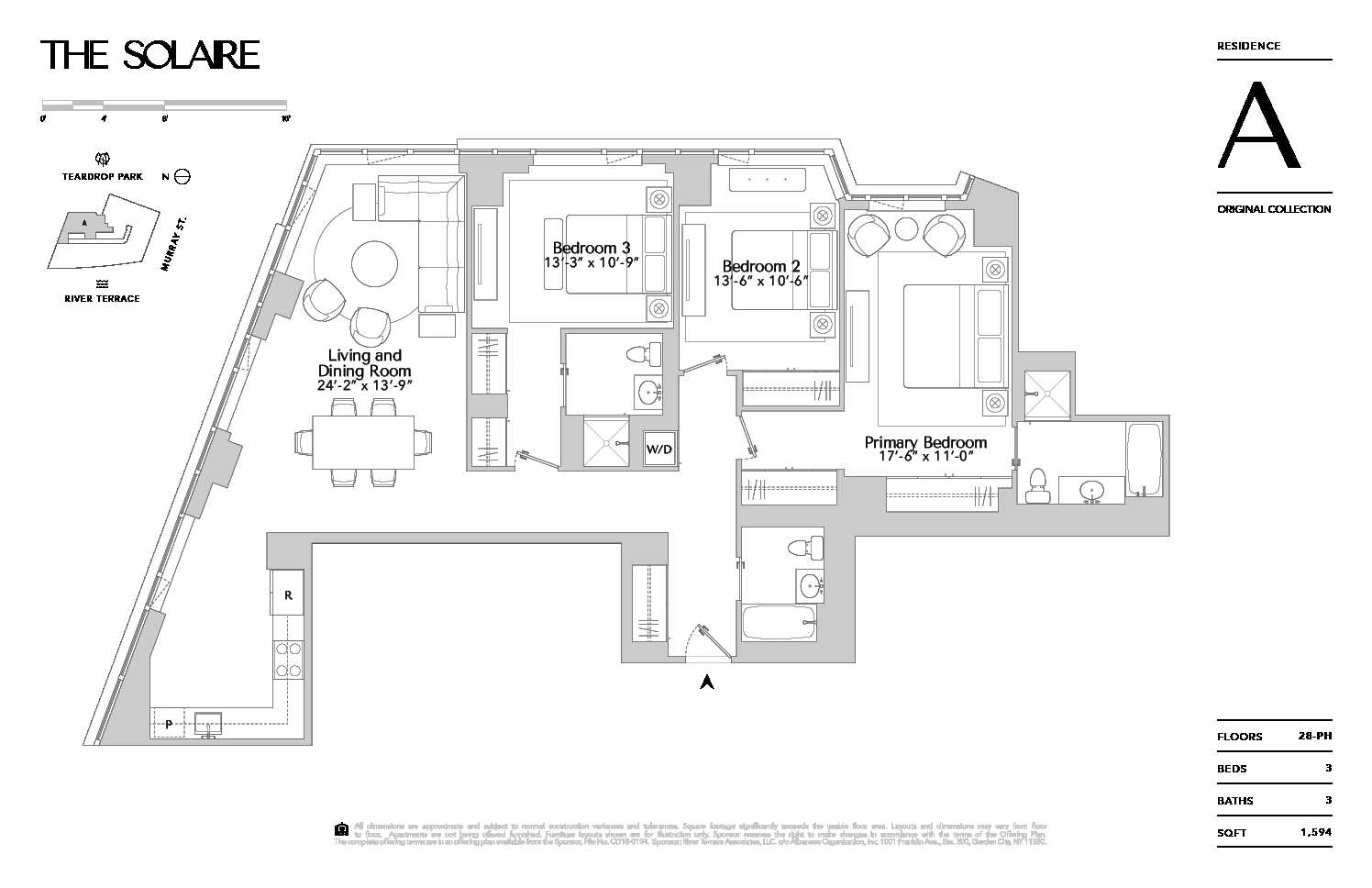 Floorplan for 20 River Terrace, 28A