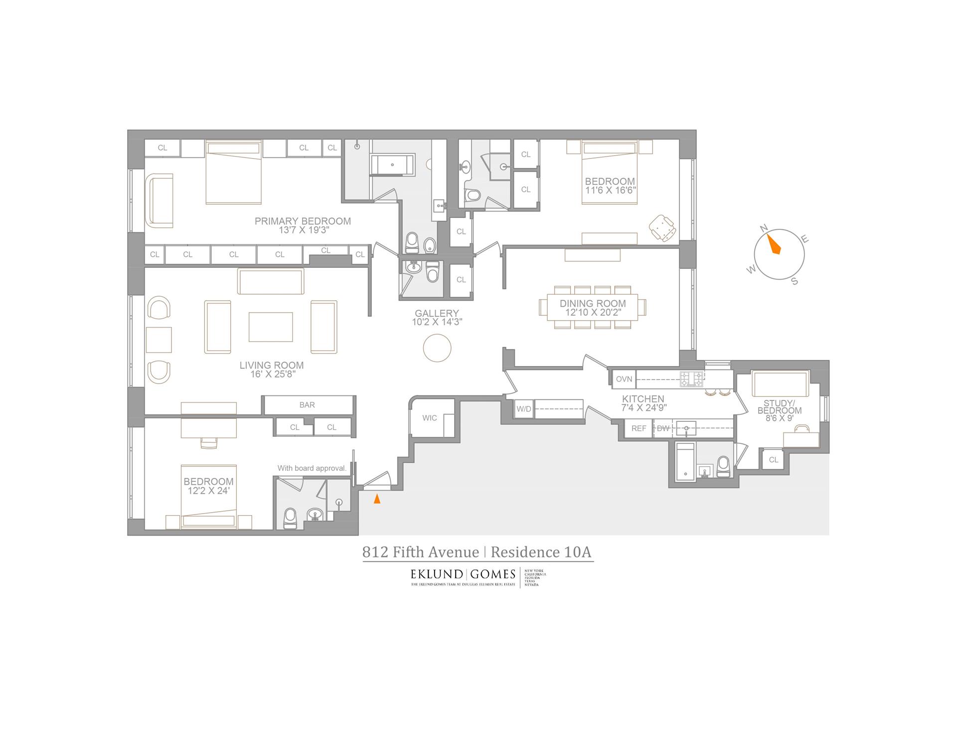 Floorplan for 812 5th Avenue, 10A