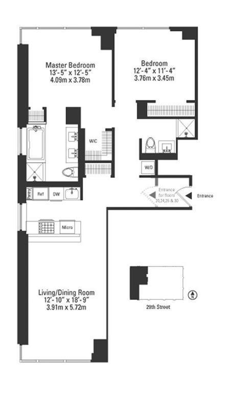 Floorplan for 39 East 29th Street, 29A