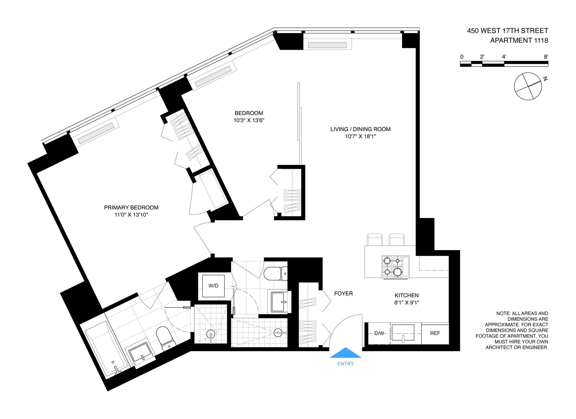 Floorplan for 450 West 17th Street, 1118