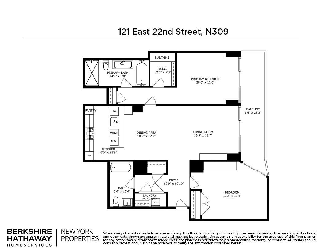 Floorplan for 121 East 22nd Street, N309