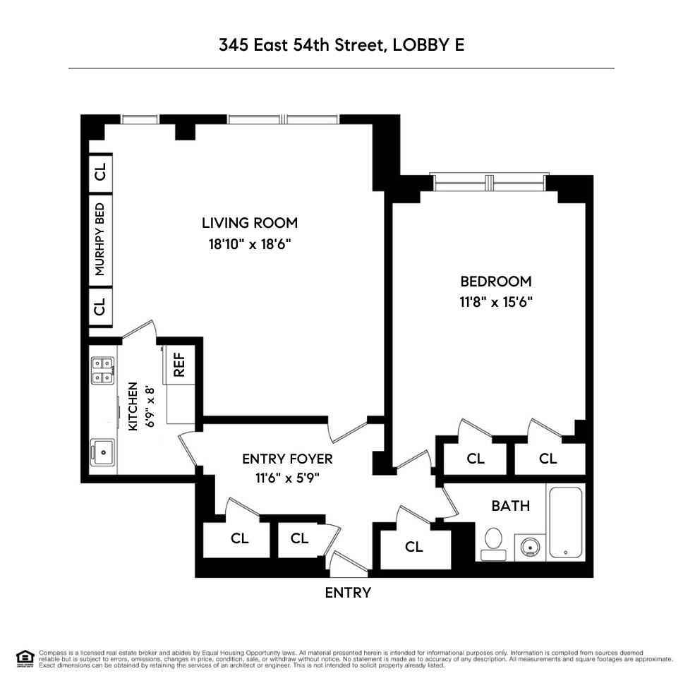 Floorplan for 345, East 54th Street, E