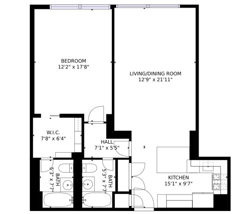 Floorplan for 900 Park Avenue, 6B