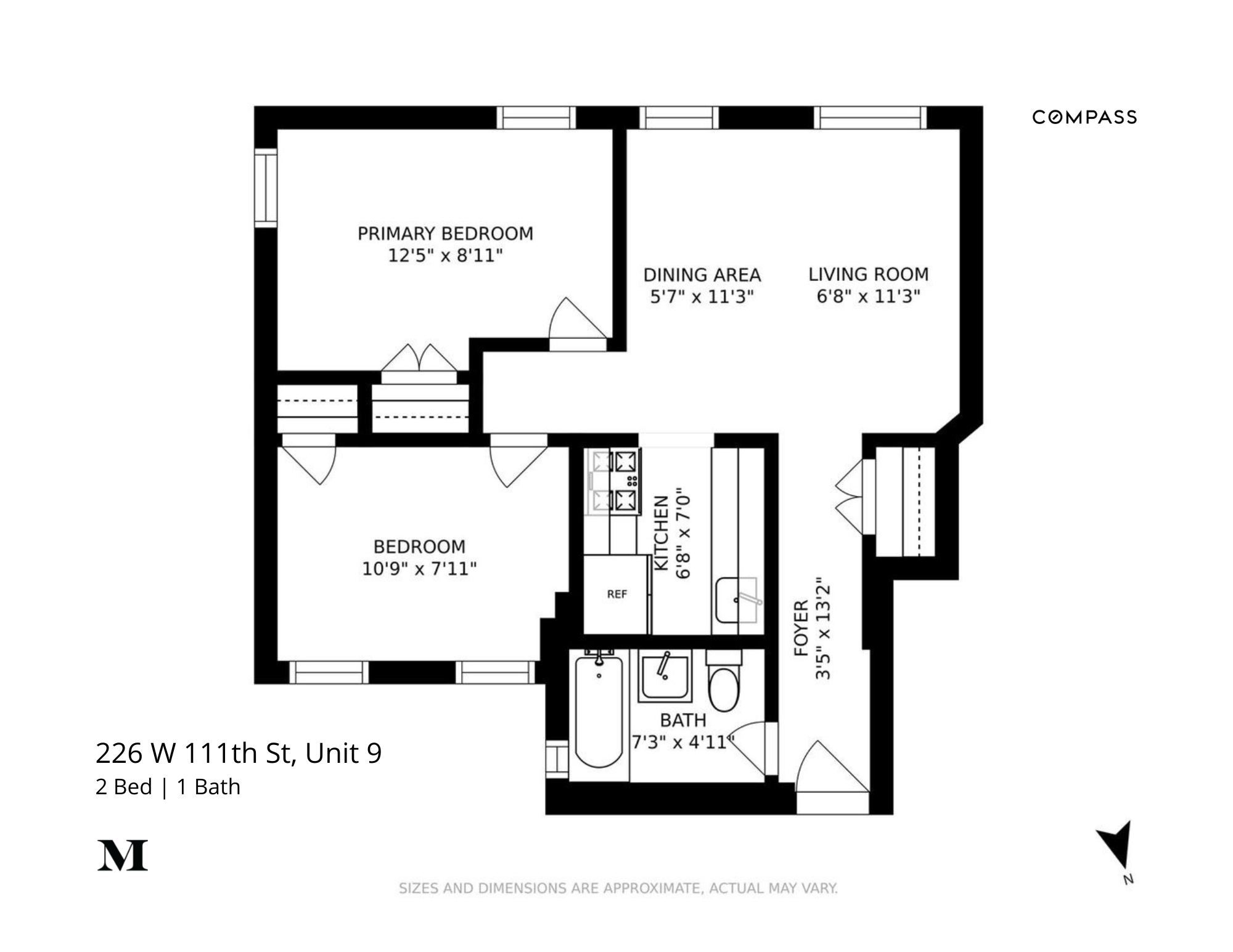 Floorplan for 226 West 111th Street, 9