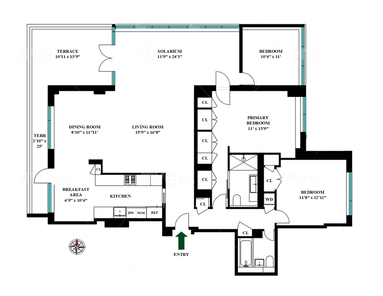 Floorplan for 205 East 63rd Street, 18G