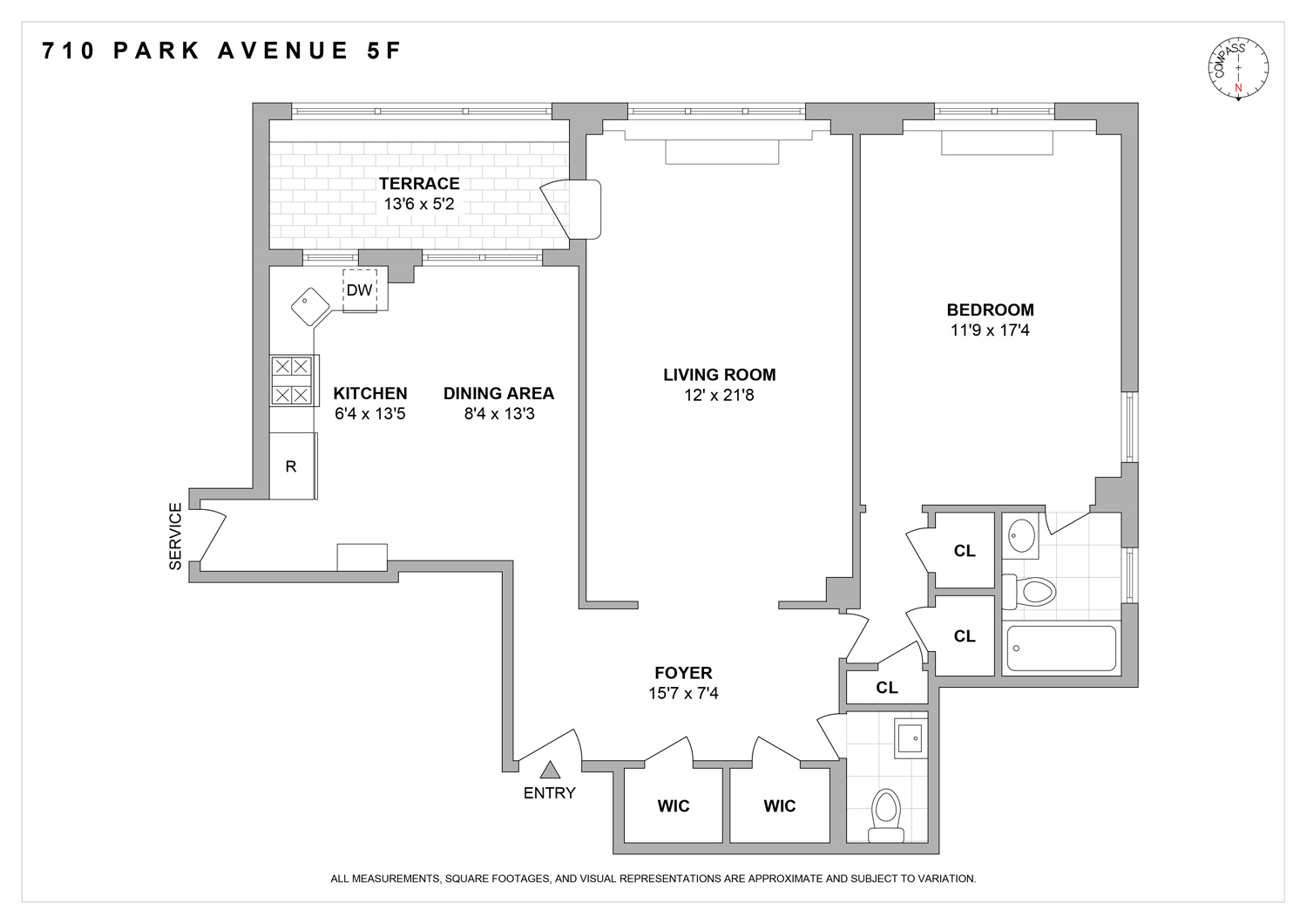 Floorplan for 710 Park Avenue, 5F