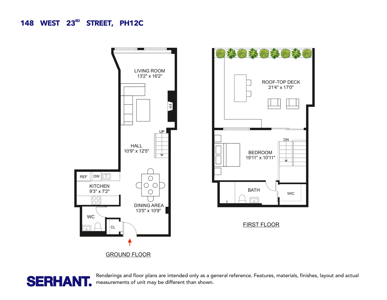 Floorplan for 148 West 23rd Street, PH12C