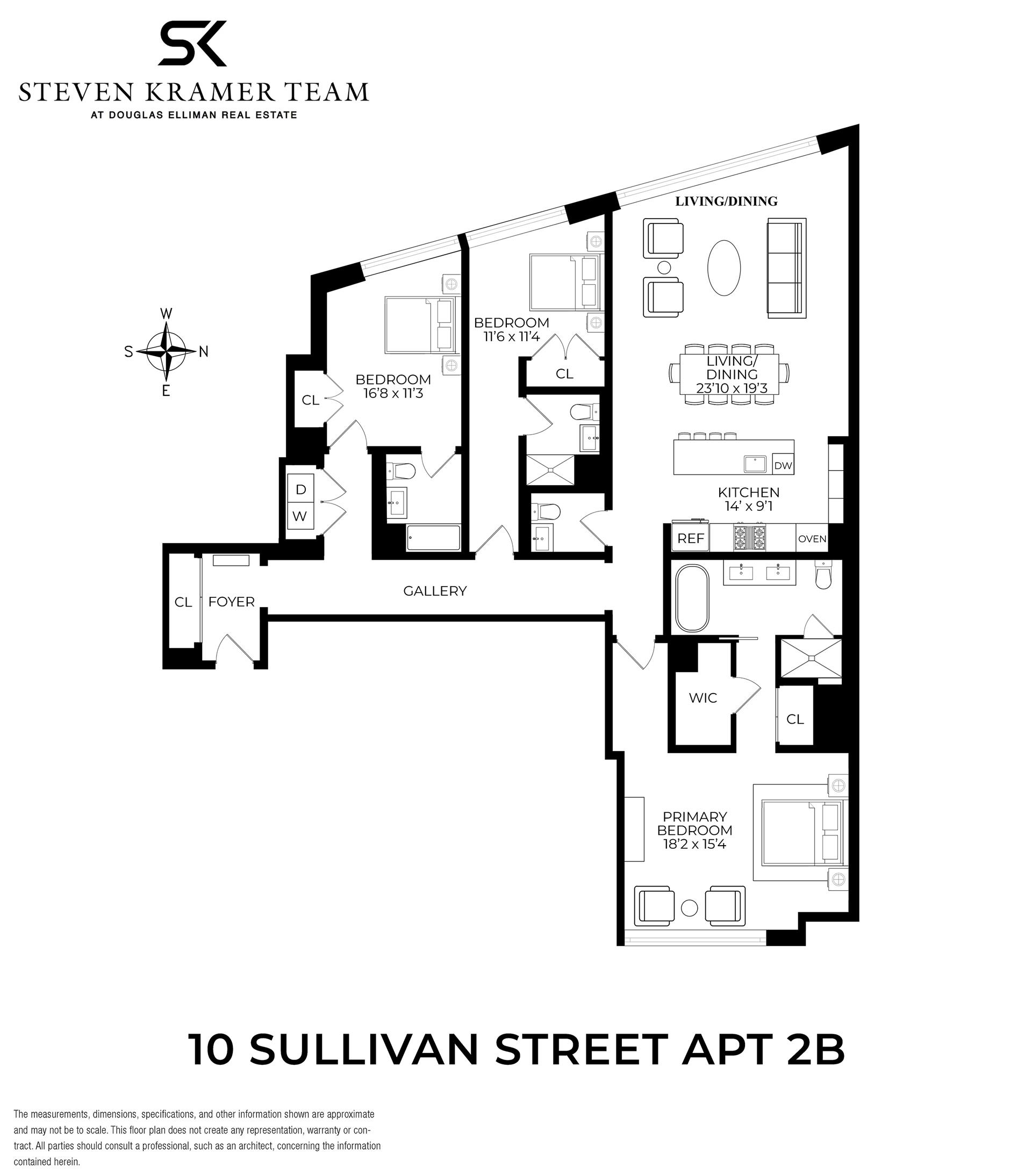 Floorplan for 10 Sullivan Street, 2B