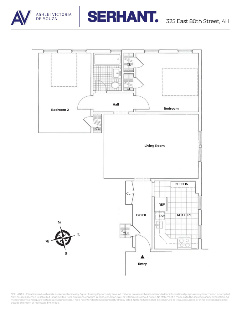 Floorplan for 325 East 80th Street, 4H