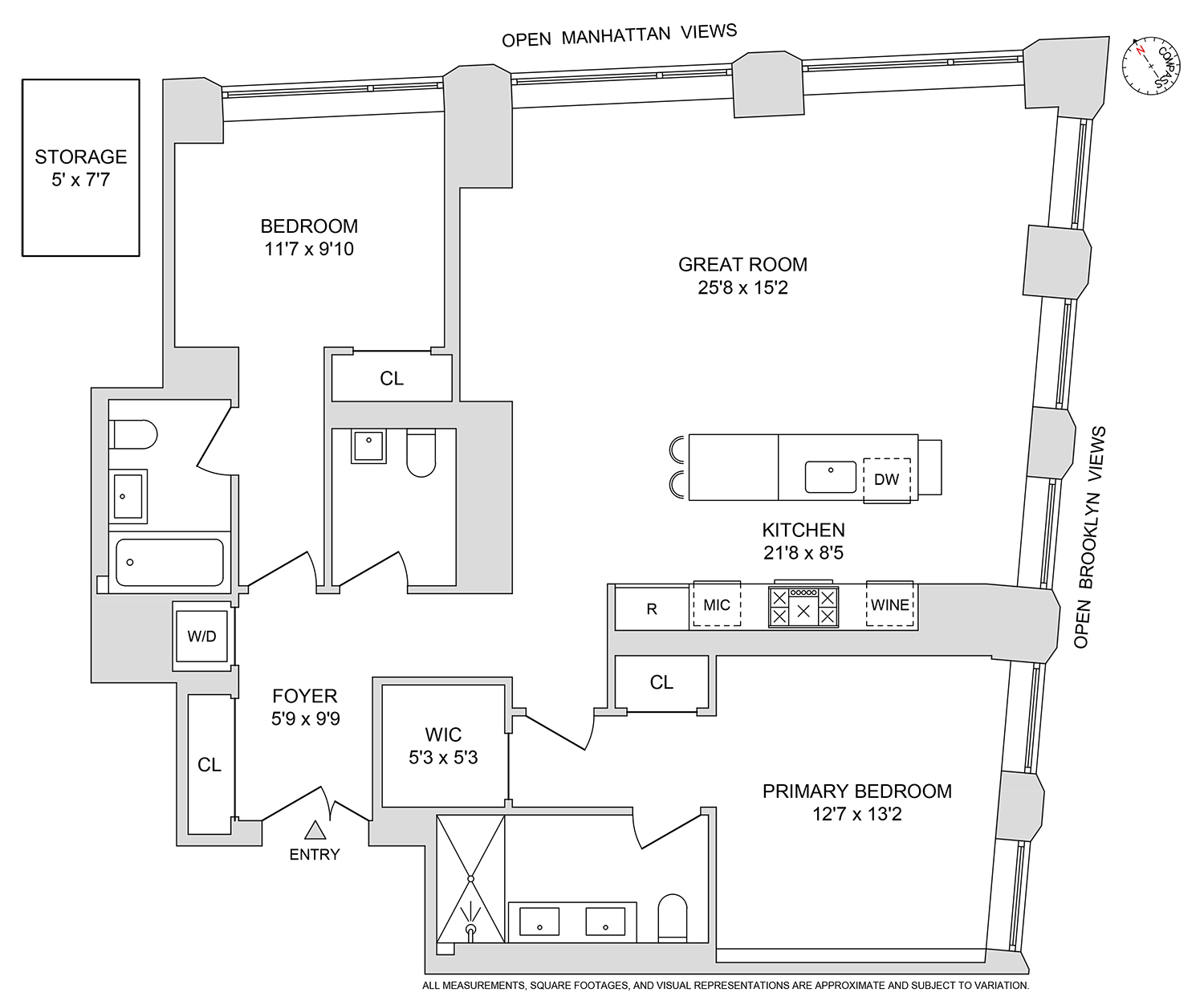 Floorplan for 130 William Street, 39B