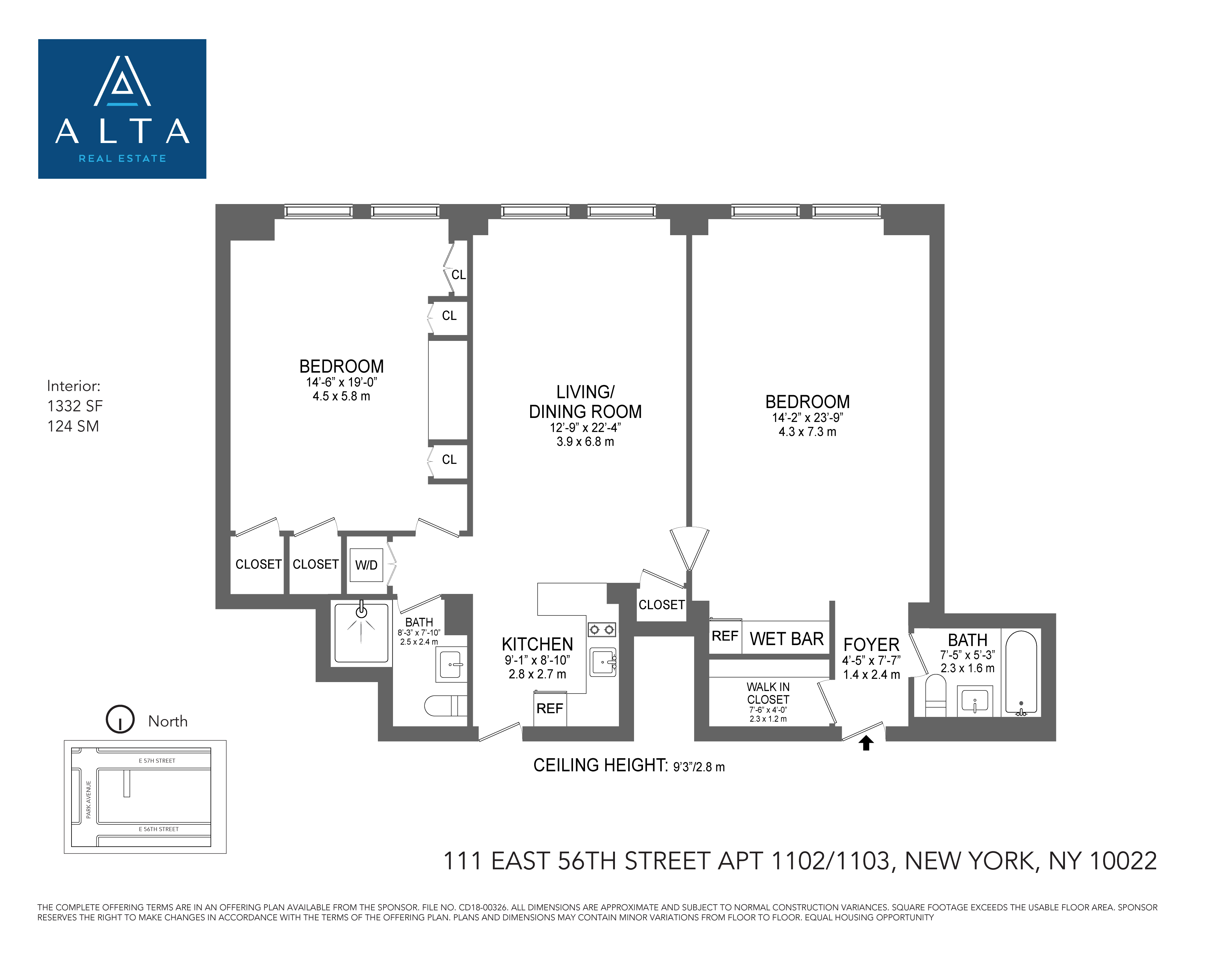 Floorplan for 111 East 56th Street, 1103