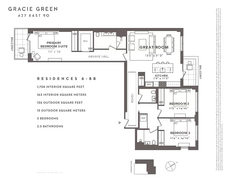 Floorplan for 427 East 90th Street, 8B