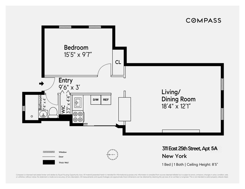 Floorplan for 311 East 25th Street, 5A