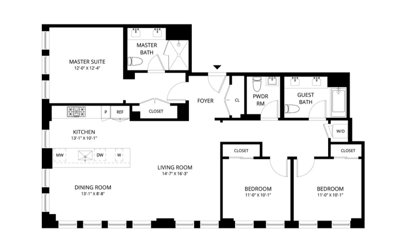 Floorplan for 78 Amity Street, 4-B