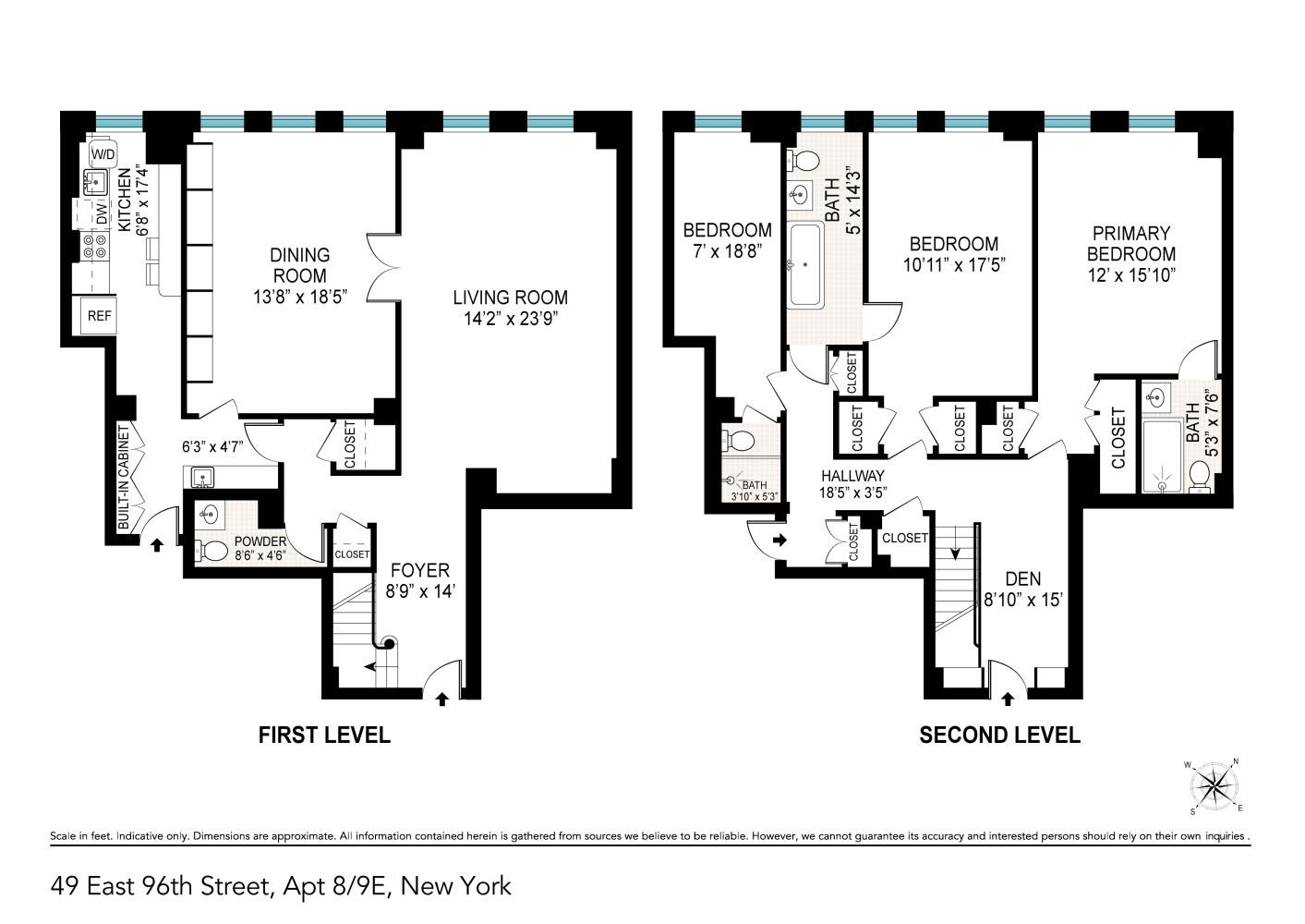 Floorplan for 49 East 96th Street, 8E