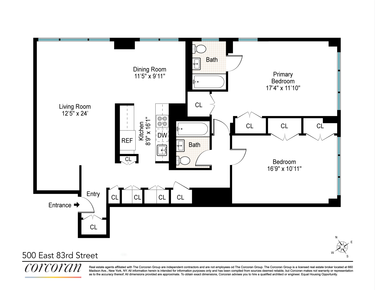 Floorplan for 500 East 83rd Street, 8J