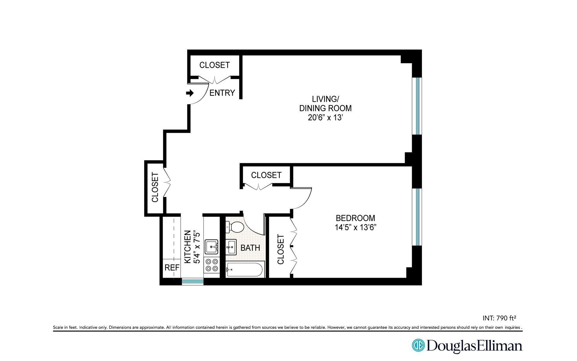 Floorplan for 310 Lexington Avenue, 6D