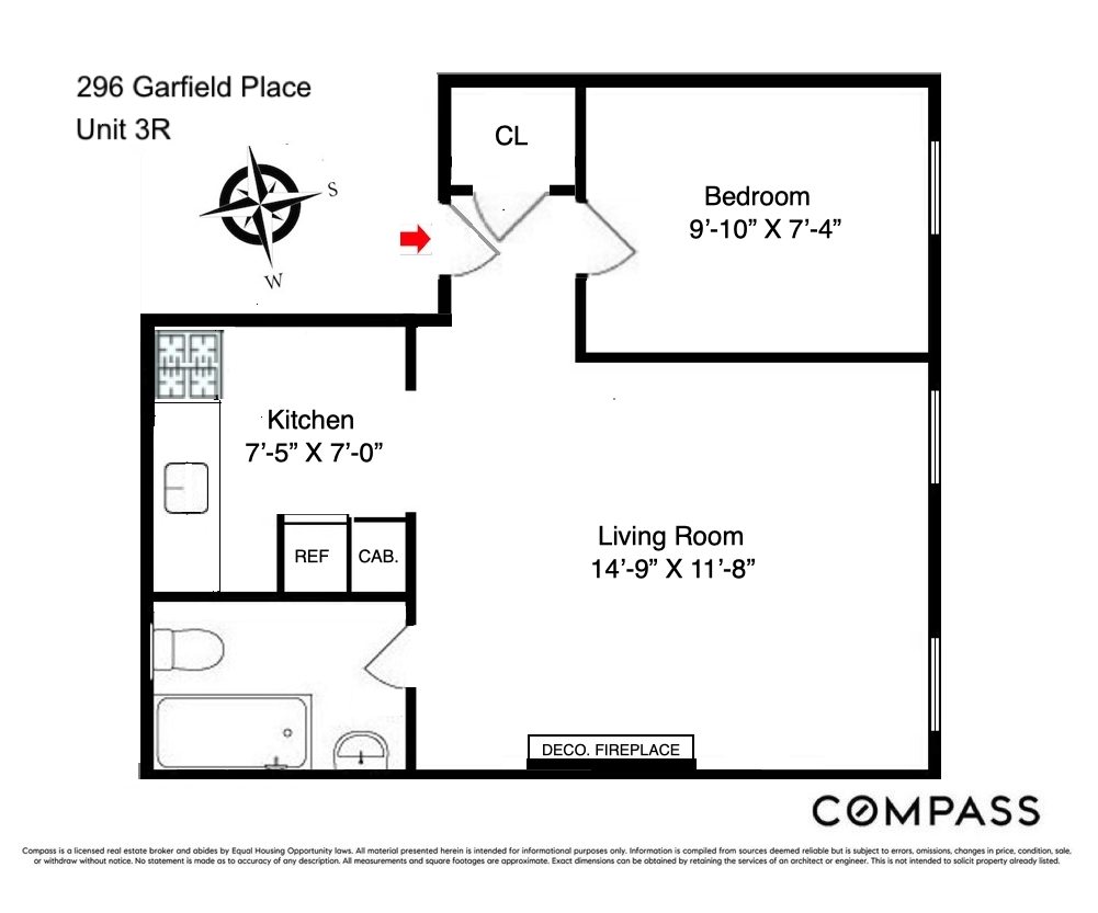 Floorplan for 296 Garfield Place, 3R