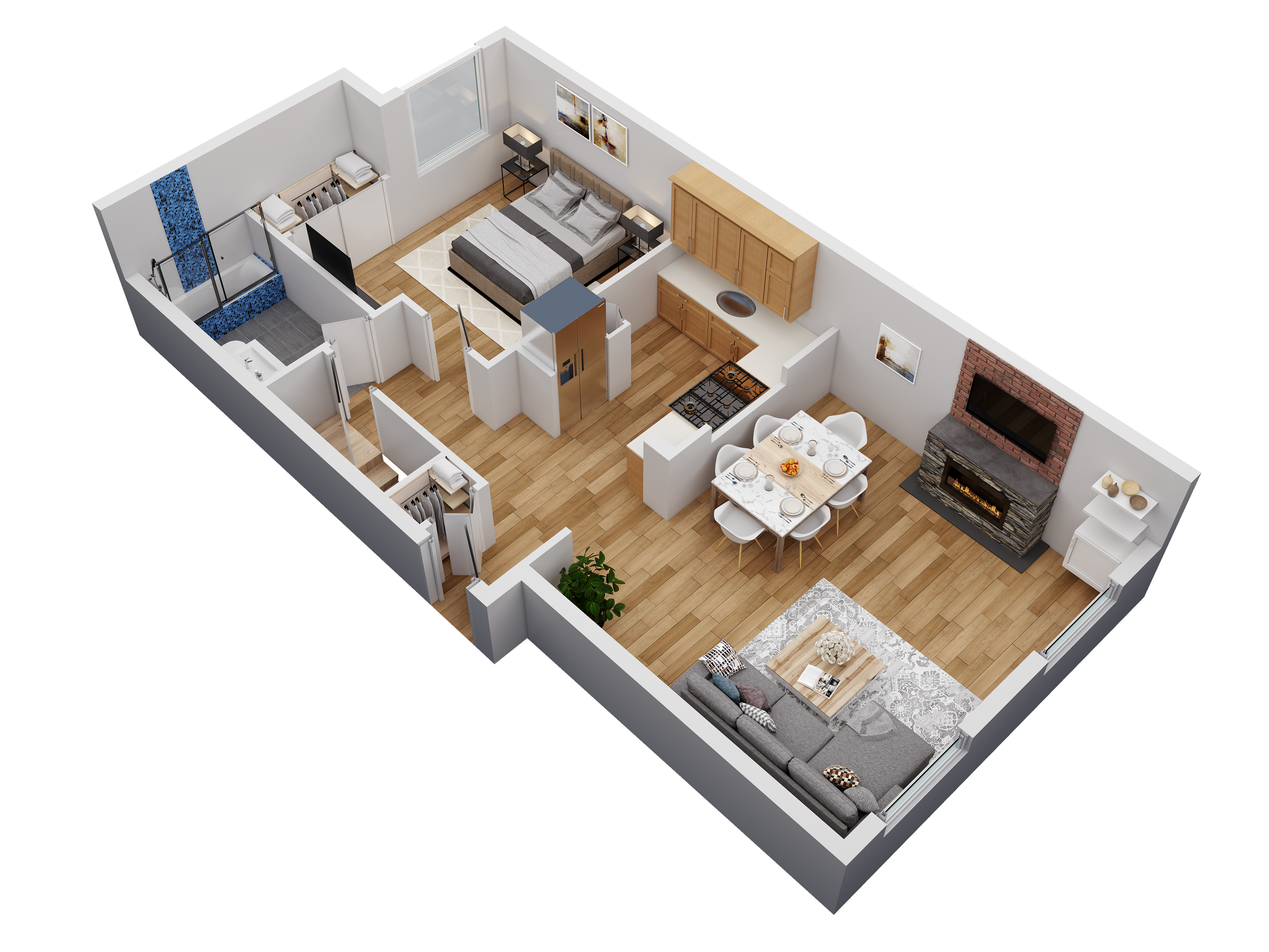 Floorplan for 255 West 95th Street, 1B