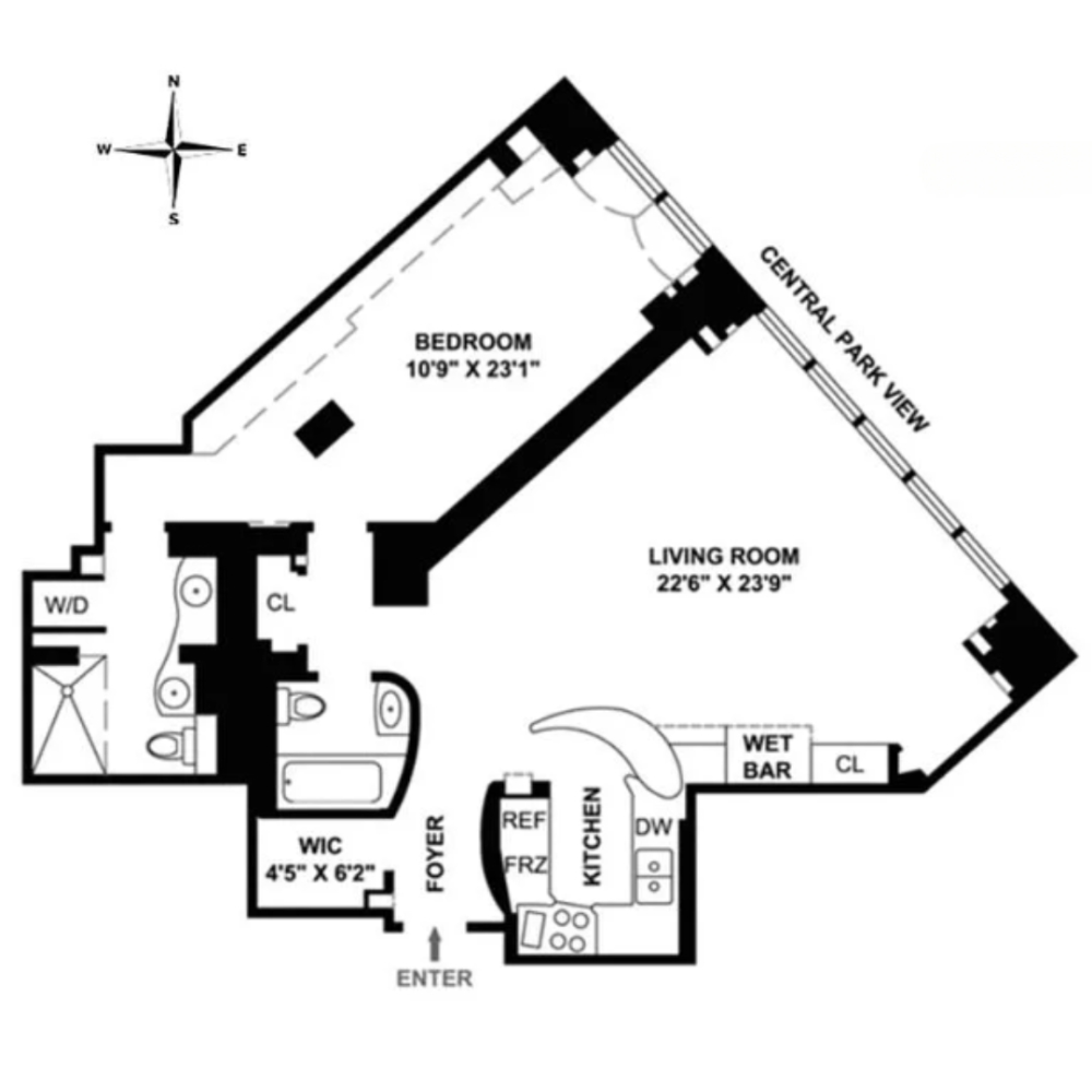 Floorplan for 146 West 57th Street, 60C