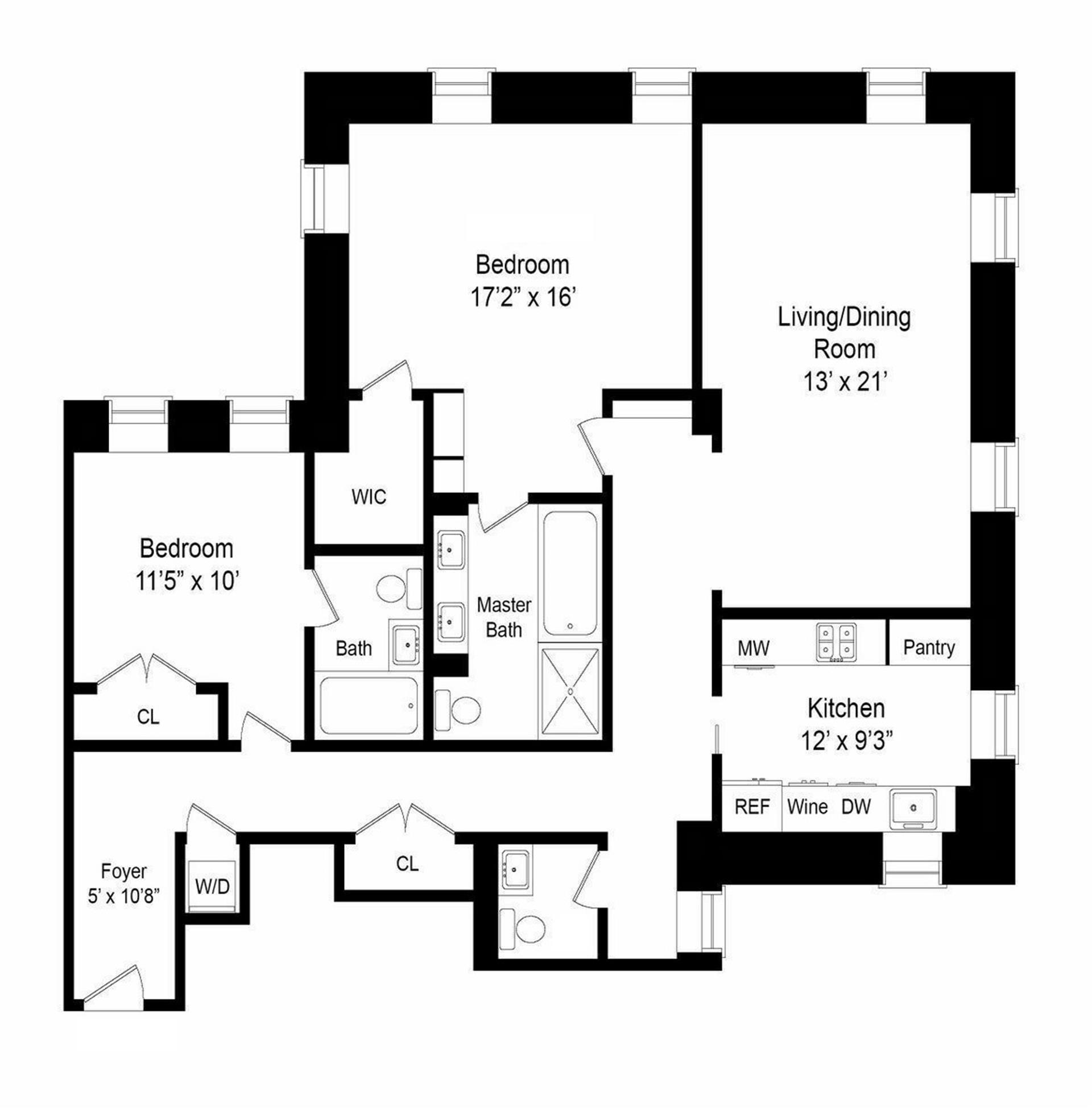 Floorplan for 140 East 63rd Street, 5A