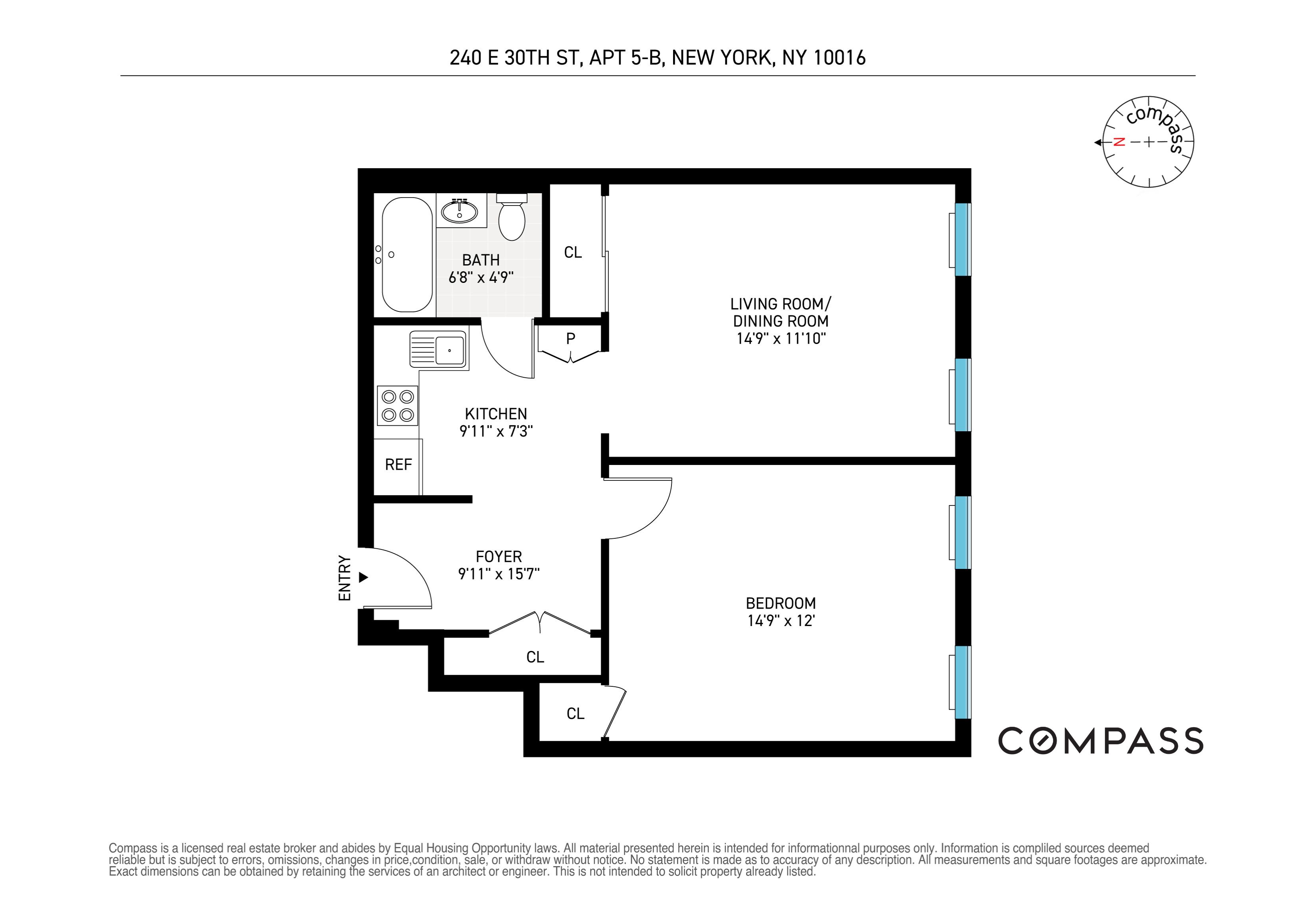 Floorplan for 240 East 30th Street, 5B