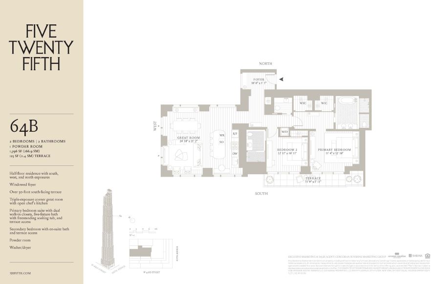 Floorplan for 520 5th Avenue, 64B