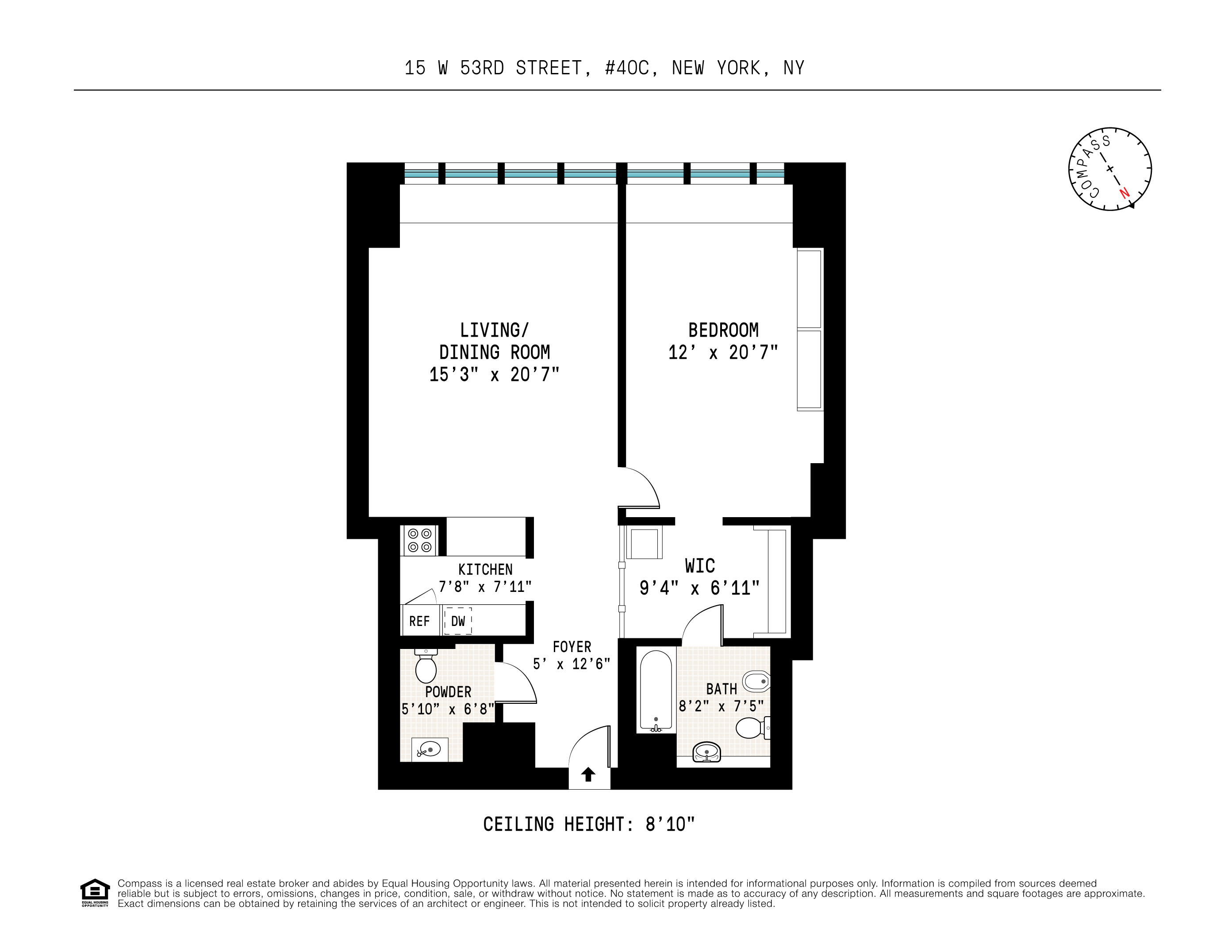 Floorplan for 15 West 53rd Street, 40C