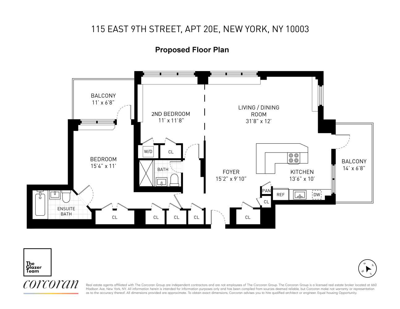 Floorplan for 115 East 9th Street, 20E