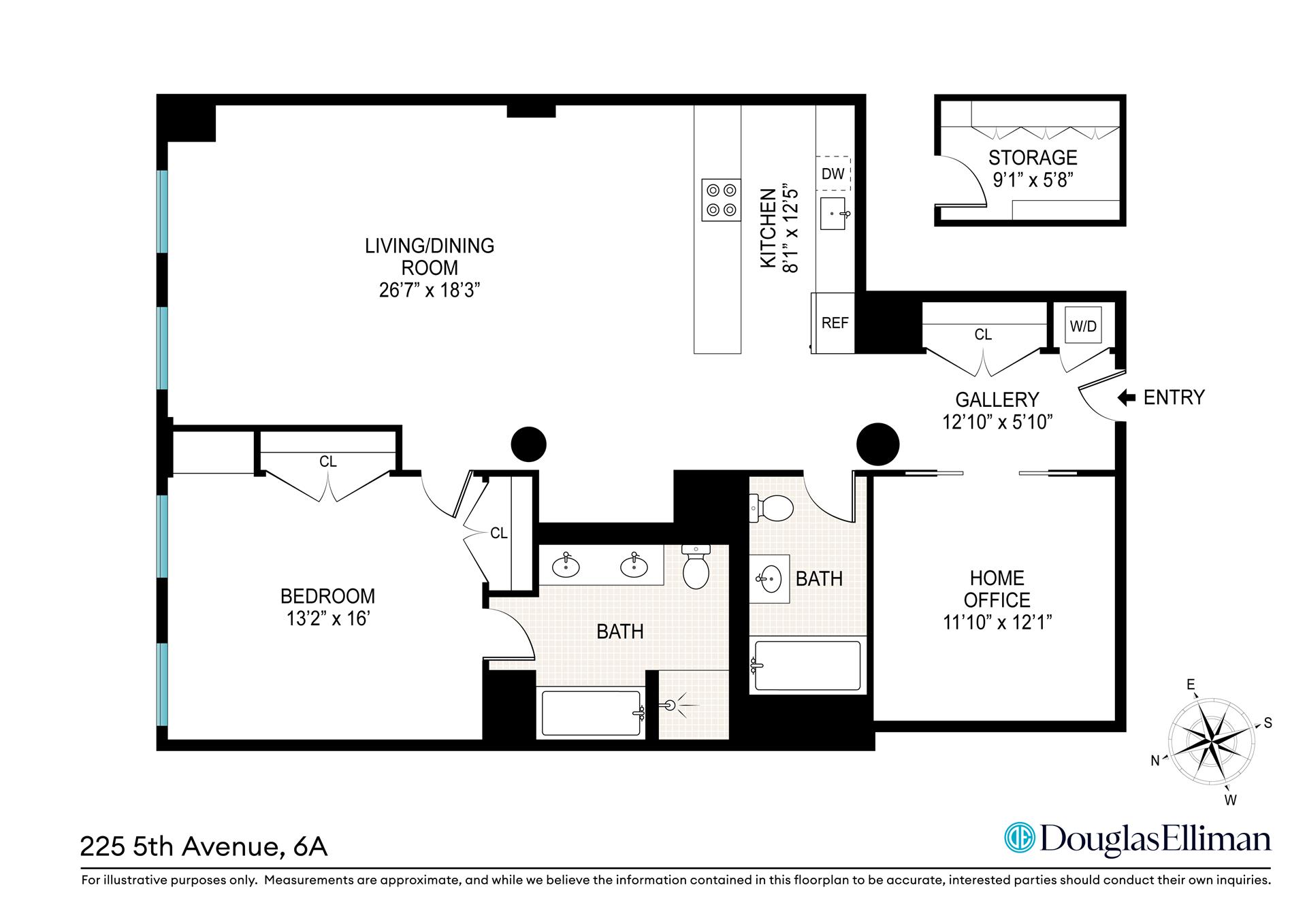 Floorplan for 225 5th Avenue, 6A