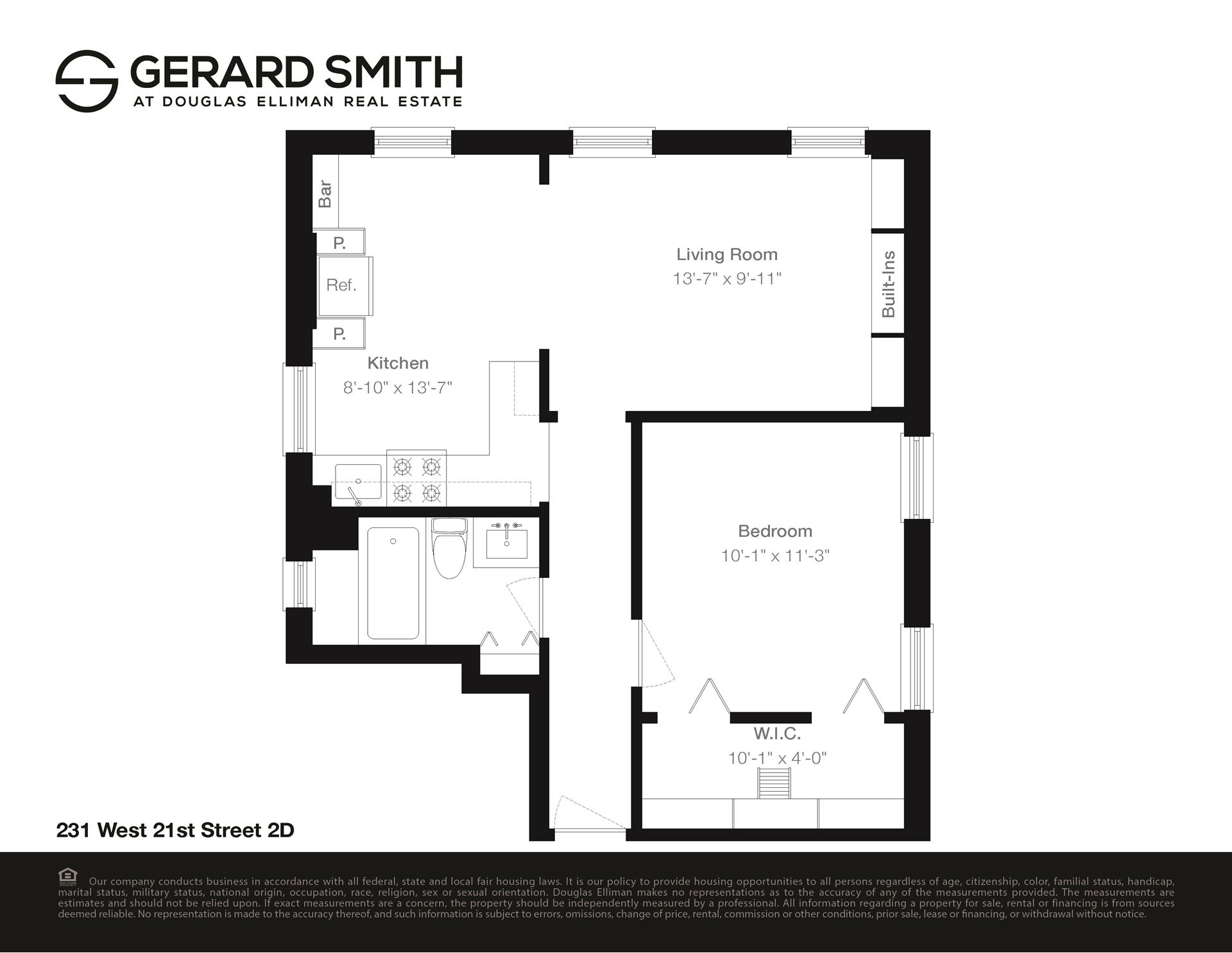 Floorplan for 231 West 21st Street, 2D