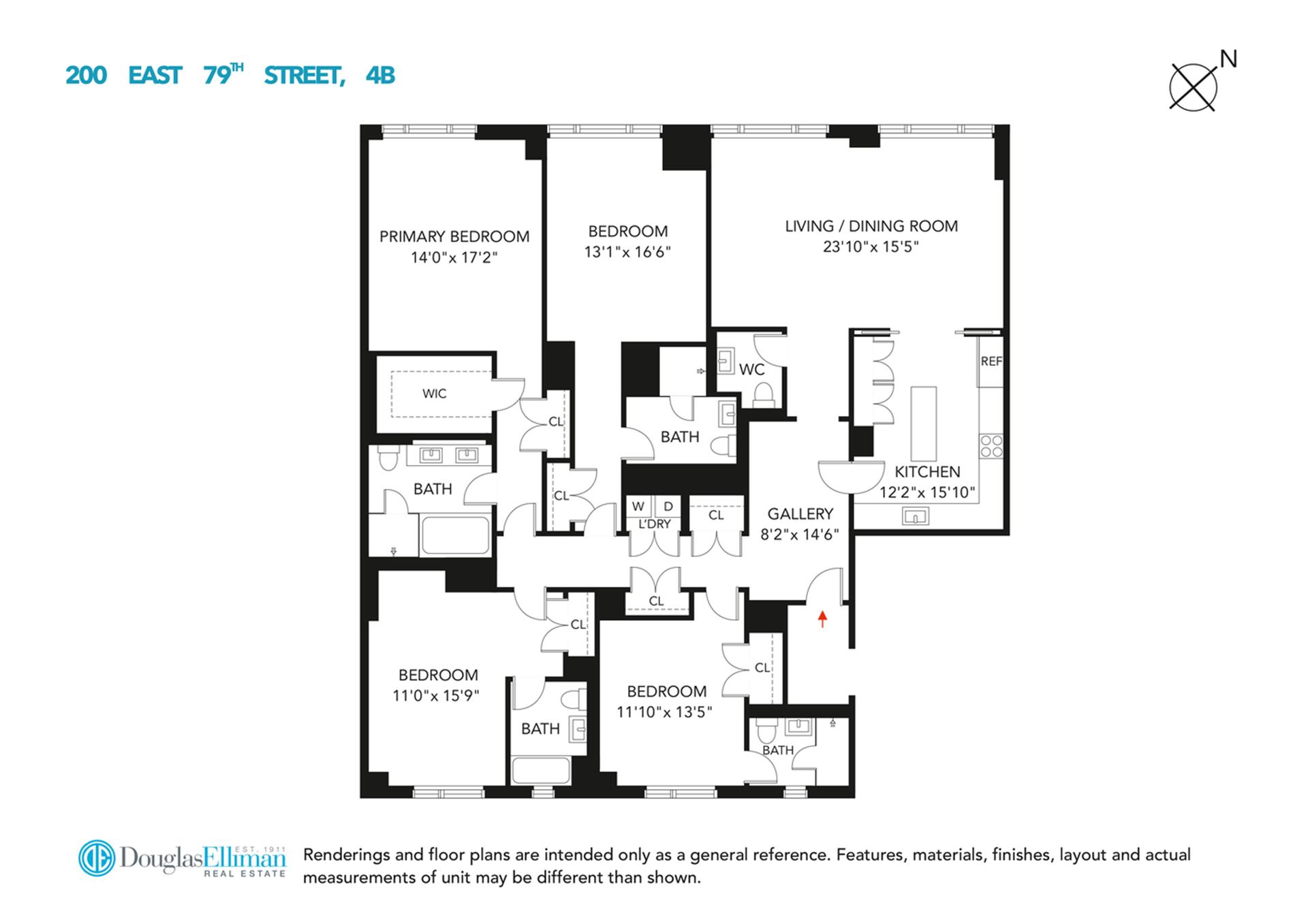 Floorplan for 200 East 79th Street, 4B