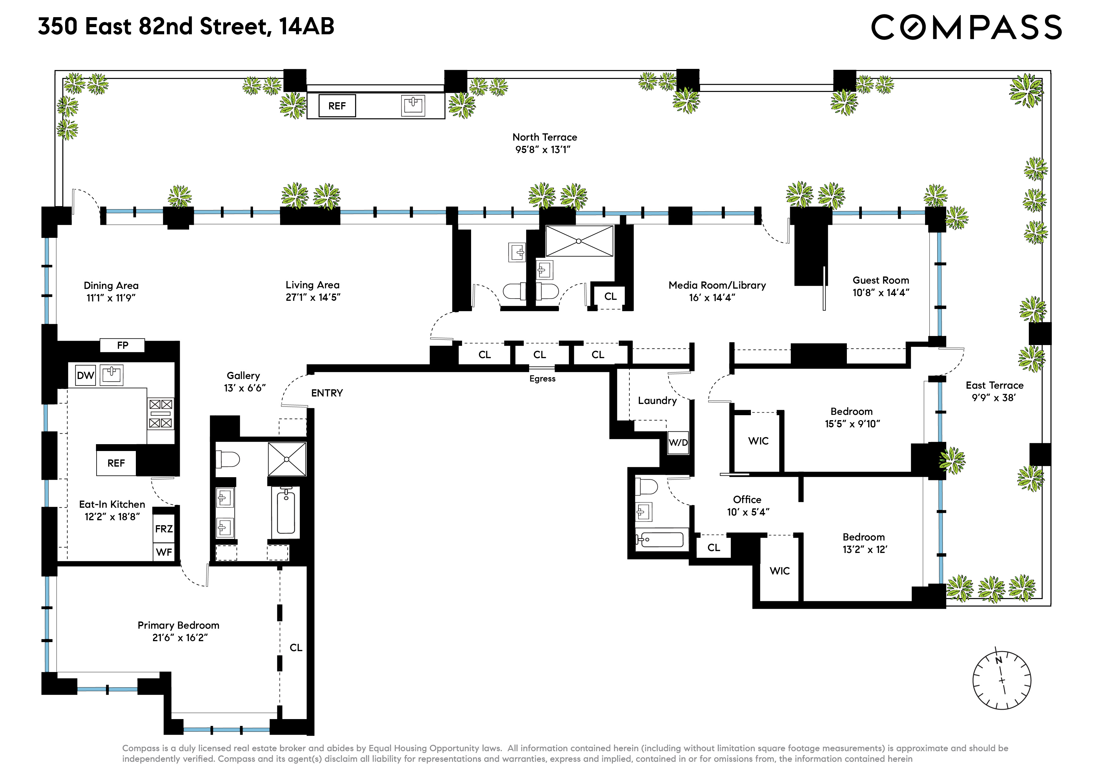 Floorplan for 350 East 82nd Street, 14AB