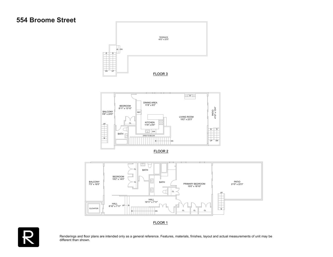 Floorplan for 554 Broome Street, PH