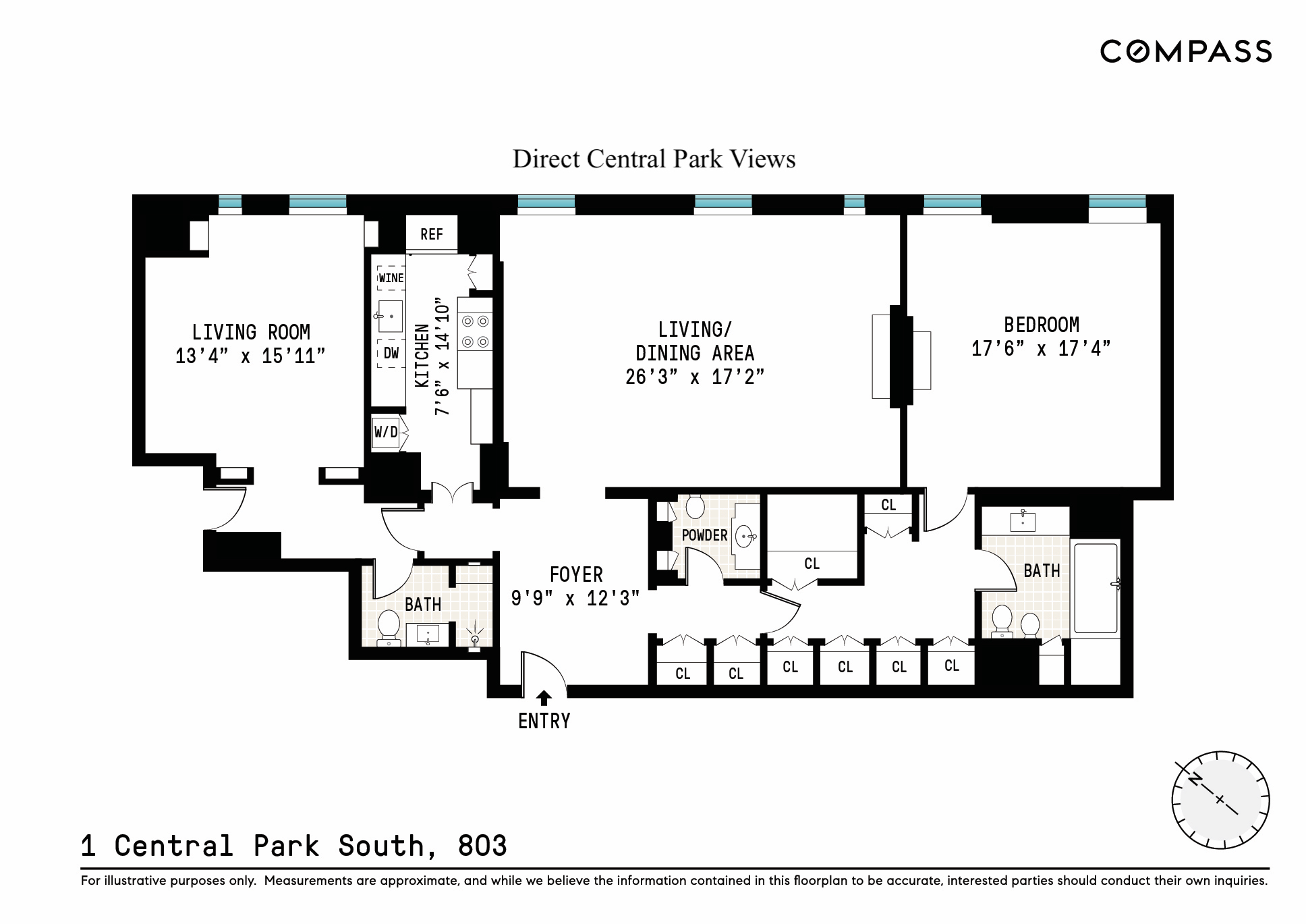 Floorplan for 1 Central Park, 803