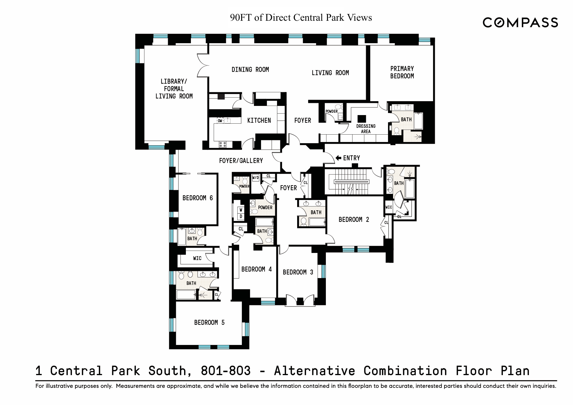 Floorplan for 1 Central Park, 8010203