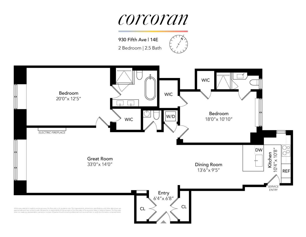 Floorplan for 930 5th Avenue, 14E