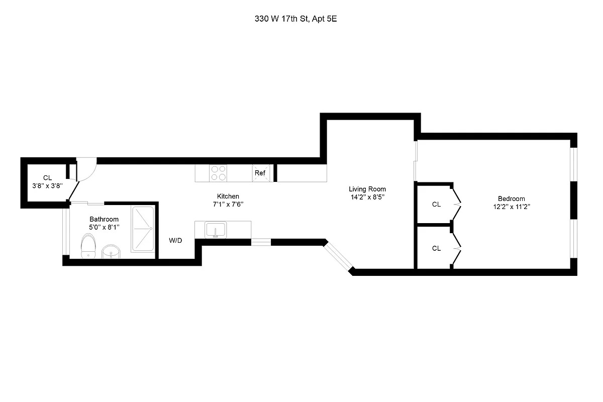 Floorplan for 330 West 17th Street, 5E