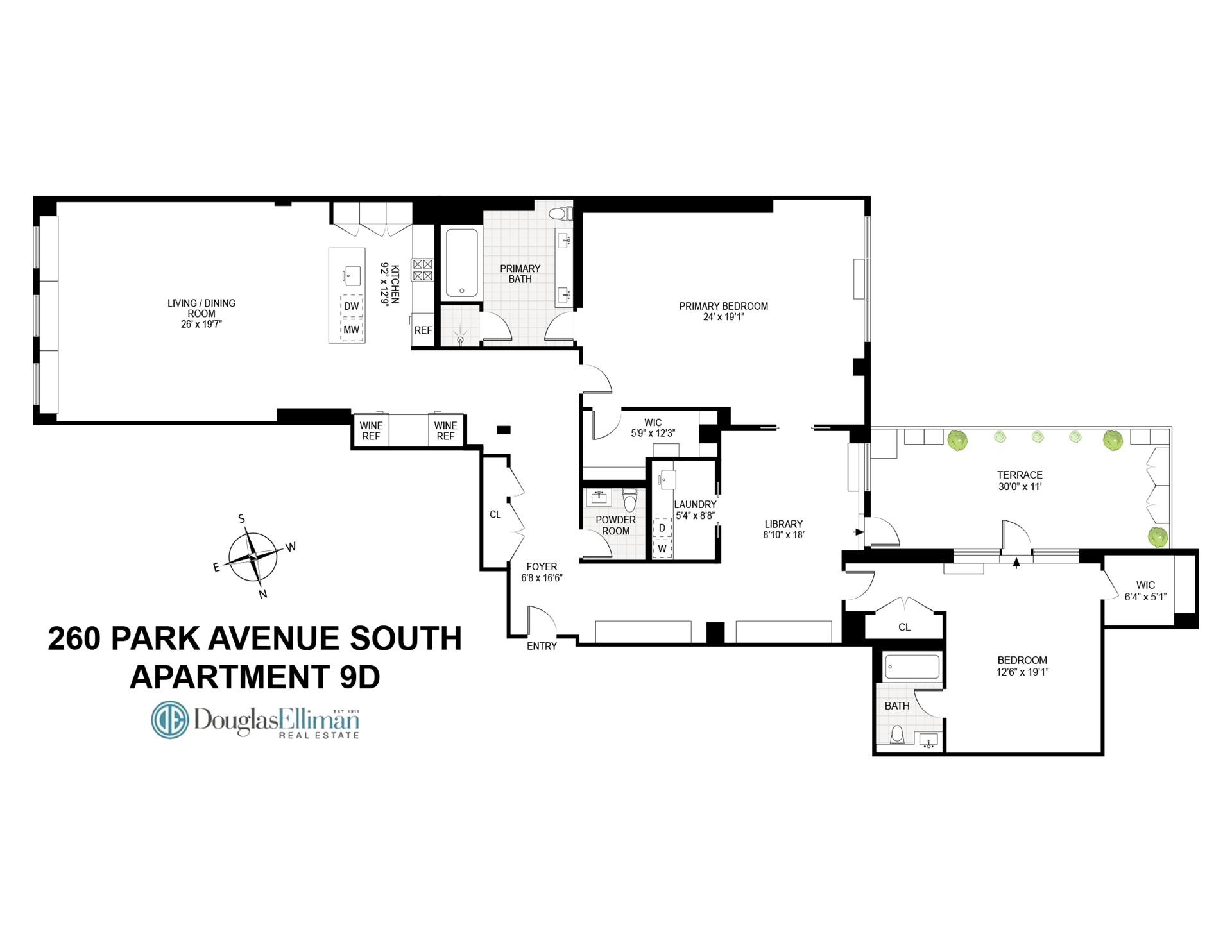 Floorplan for 260 Park Avenue, 9D