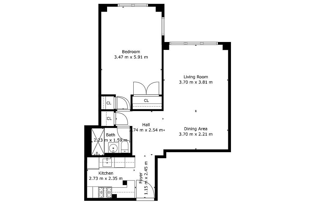 Floorplan for 140 East 56th Street, 4M