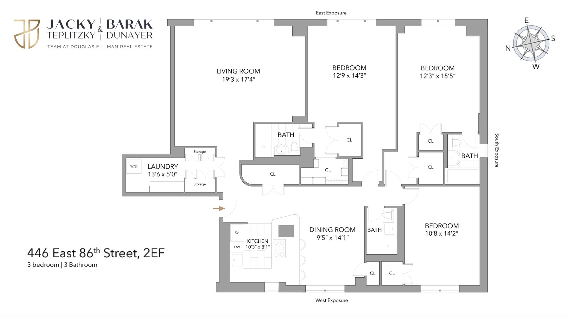 Floorplan for 446 East 86th Street, 2EF