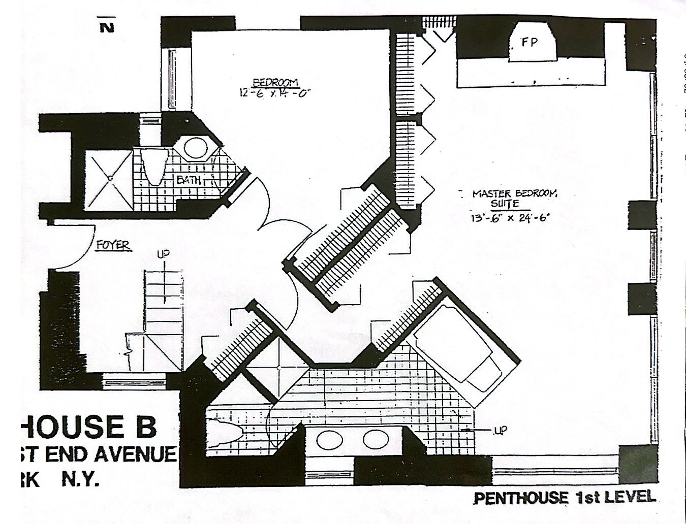 Floorplan for 330 West End Avenue, PH-B