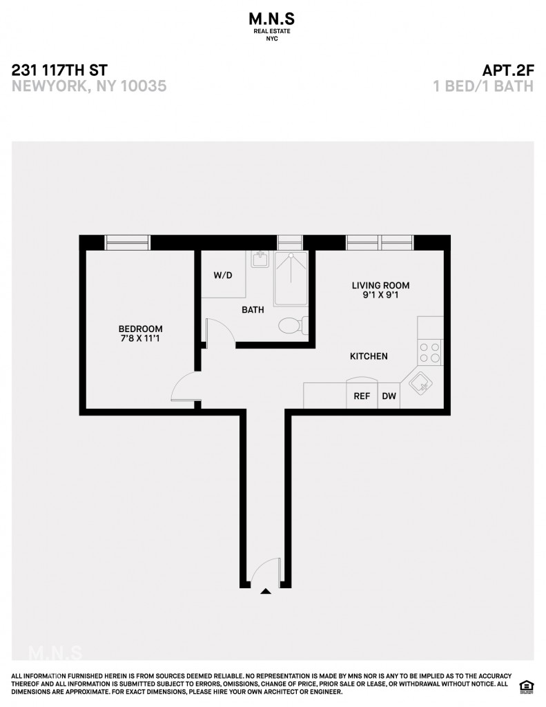 Floorplan for 231 East 117th Street, 2-F