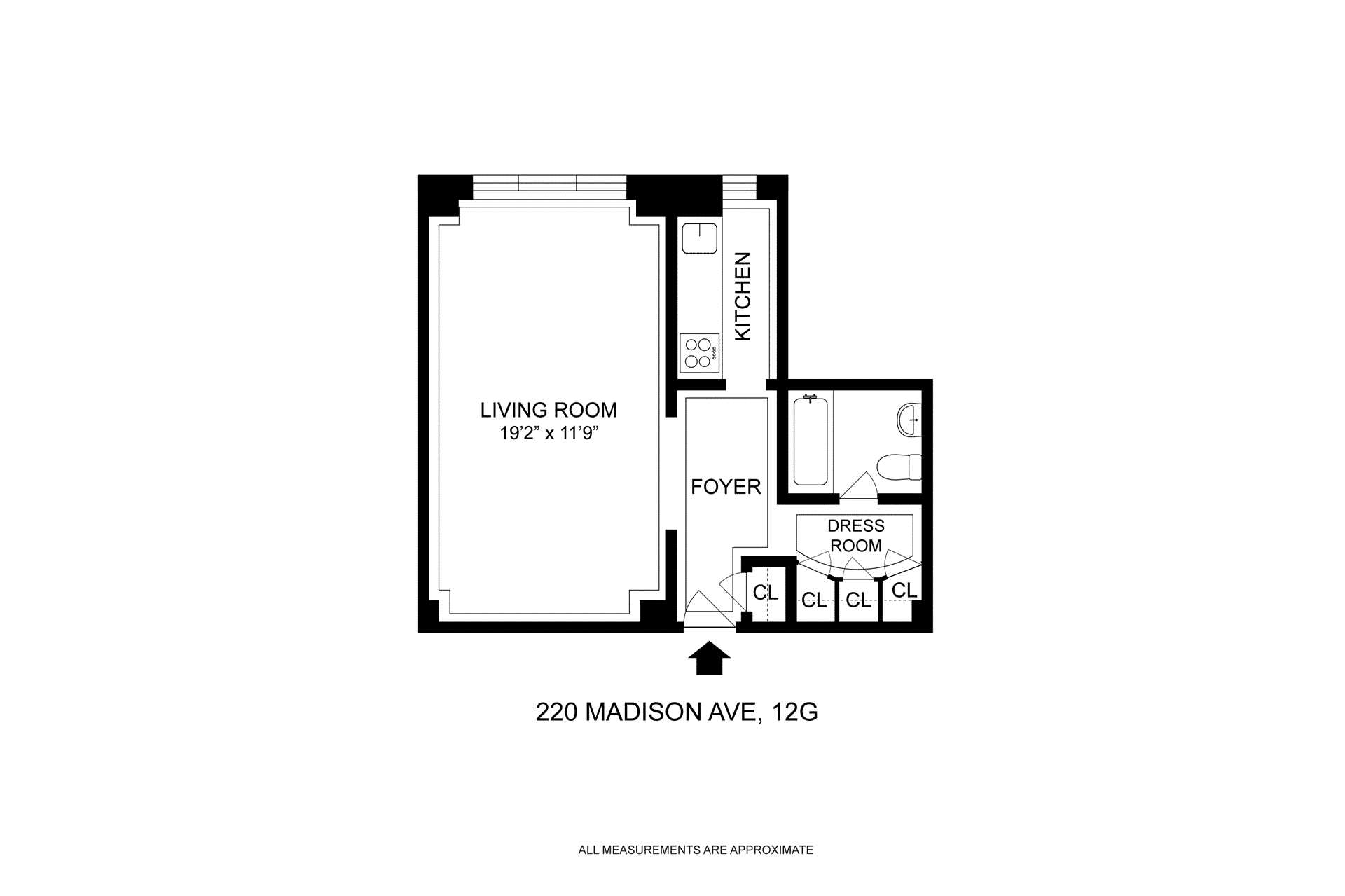 Floorplan for 220 Madison Avenue, 12G