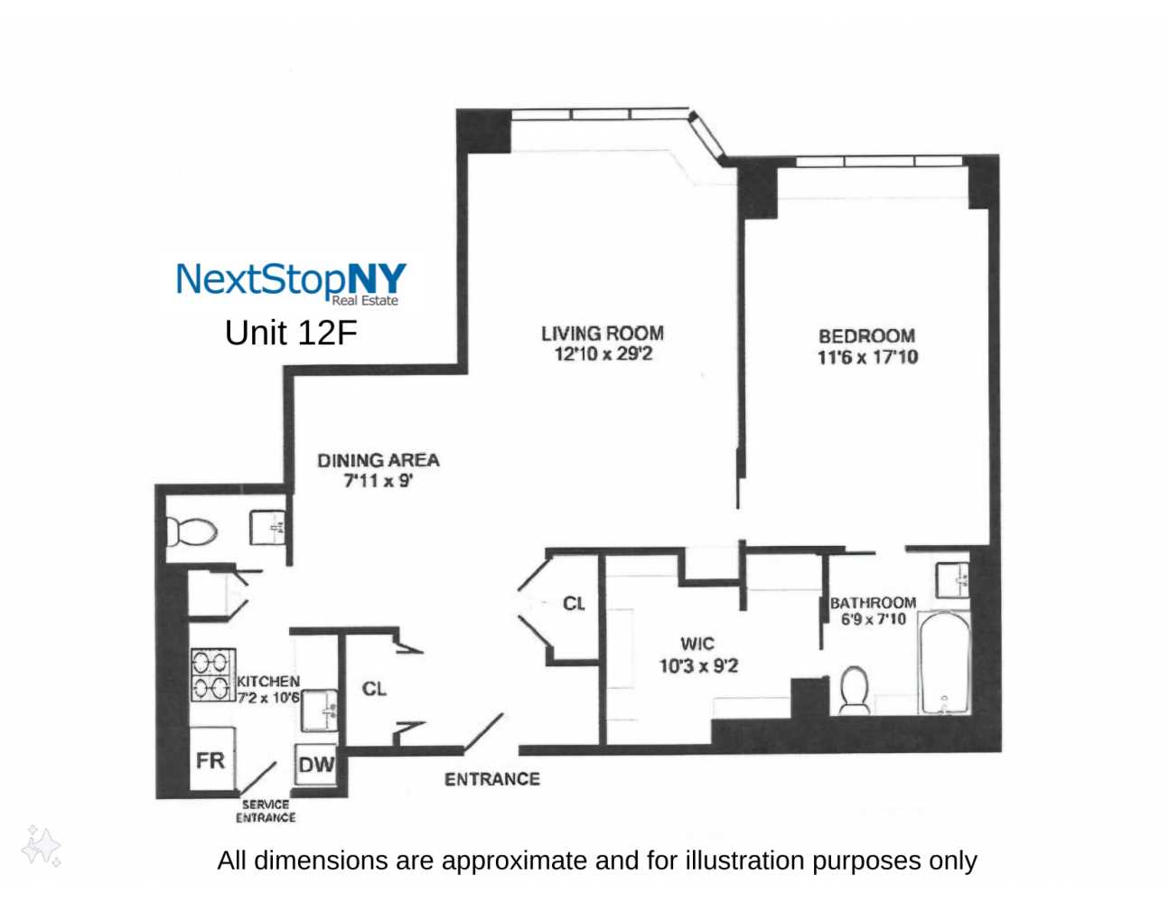 Floorplan for 400 East 56th Street, 12F